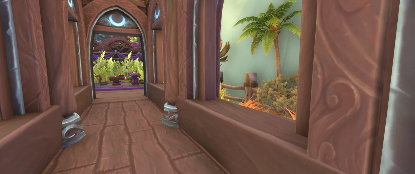 This corridor looks out to a beach