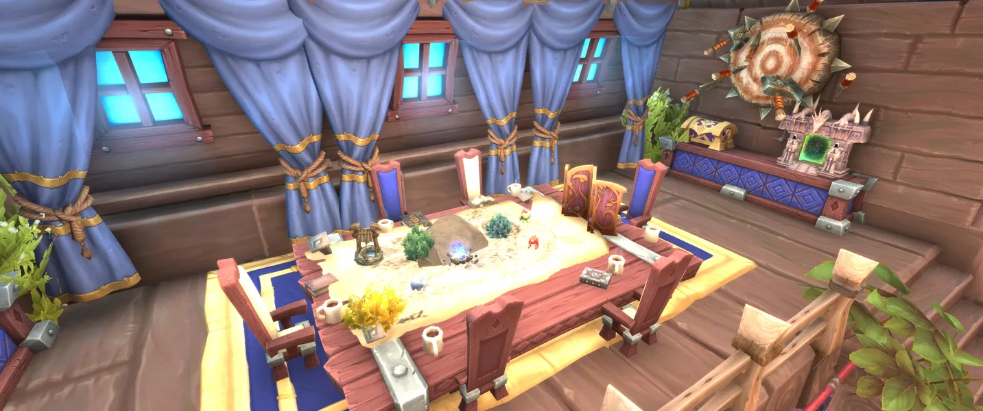 The table is set up and ready to game