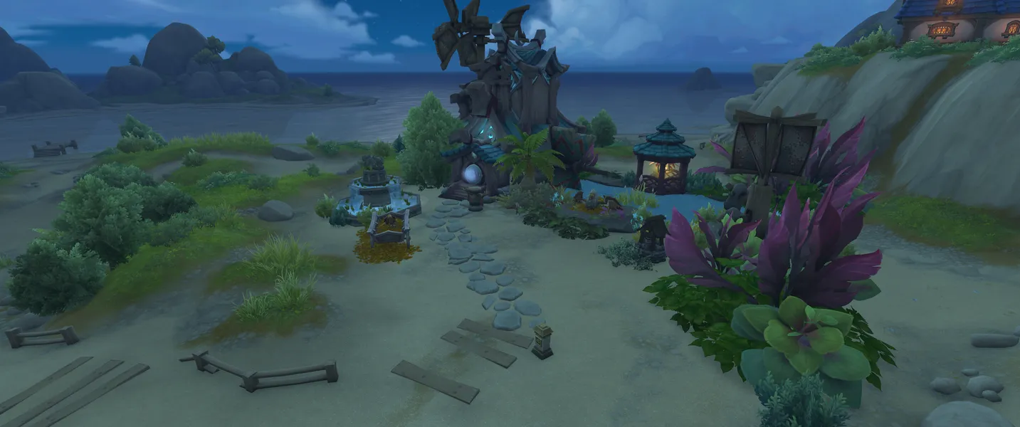 Overhead view of the plot